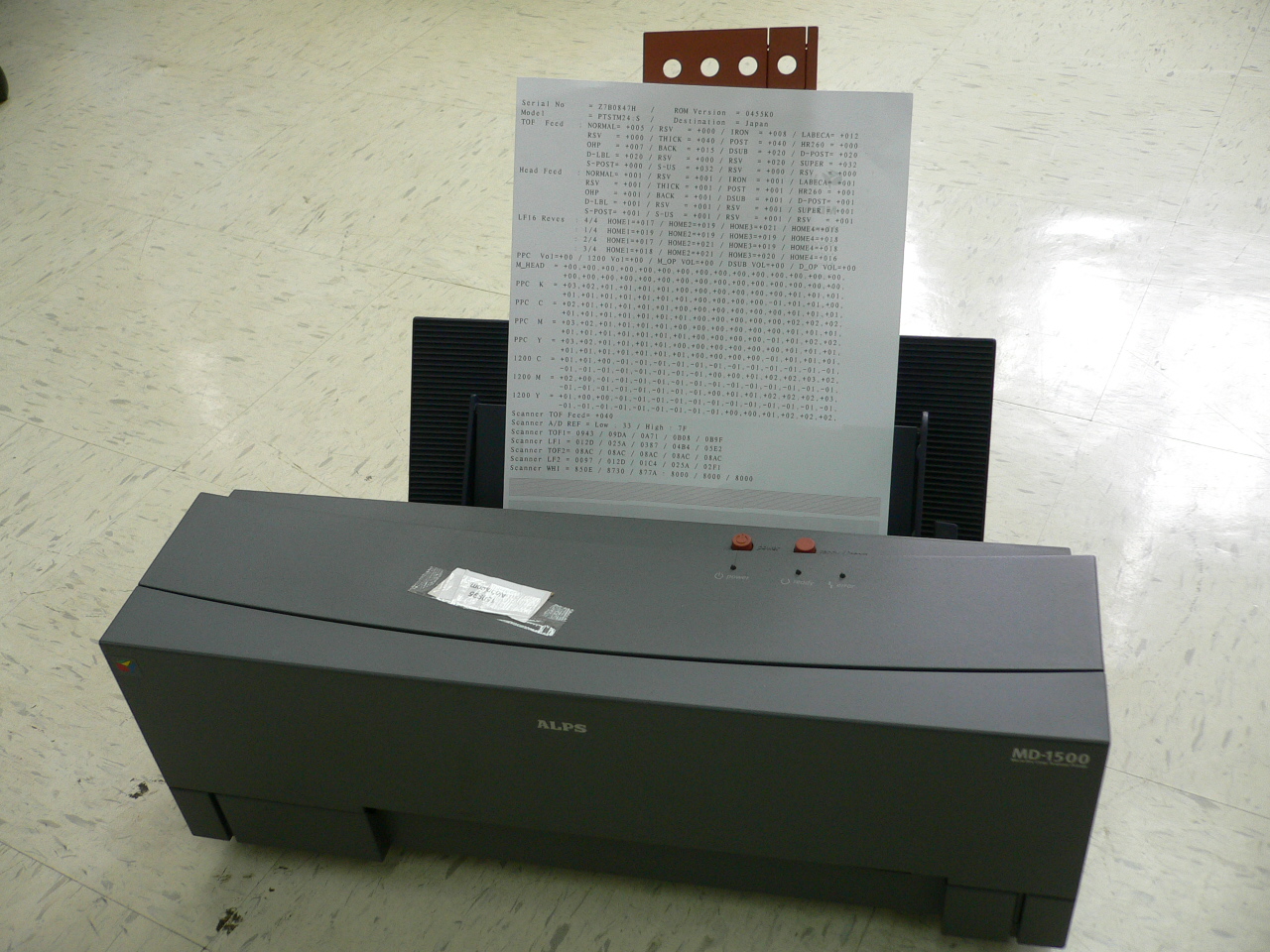 ALPS MD-1500 MD 1500 Thermal Water Decal Sticker Printer
